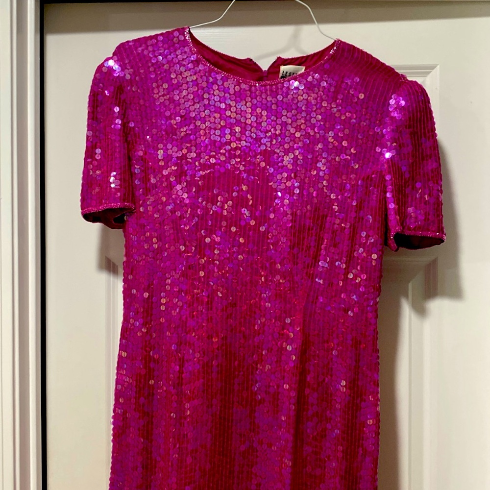 Vintage pink 1980s party dress size 10